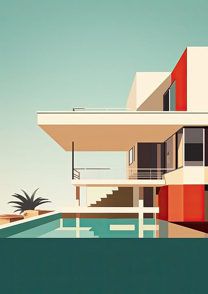 Bauhaus poster poster art print illustration by Niklas Maximilian