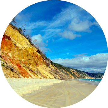Sporen op Rainbow beach, Queensland, Australie