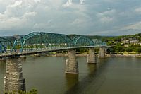 View of the Walnut Street Bridge and the Tennessee River in Chattanooga