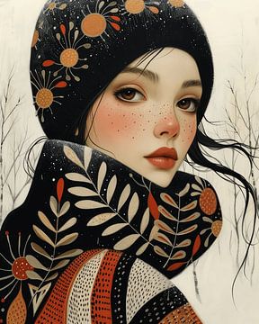 Illustration moderne "wintertime&quot ; sur Atelier Pink Blossom