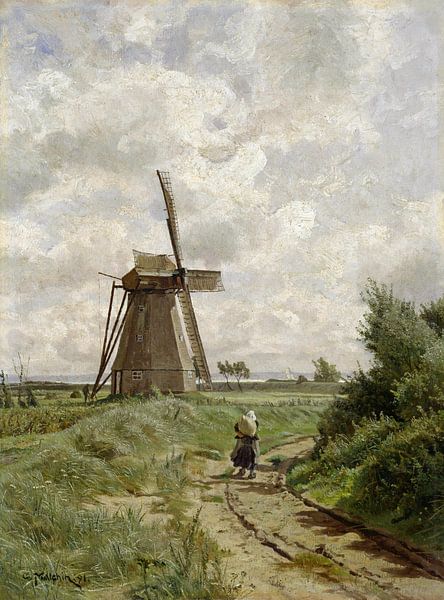 Windmolen bij Ahrenshoop, Carl Malchin van Meesterlijcke Meesters