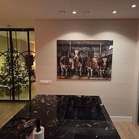 Photo de nos clients: Vaches dans une ancienne étable par Inge Jansen, sur toile