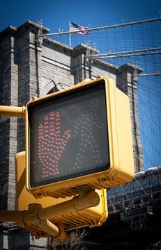 Do not walk on the Brooklyn Bridge by Maarten De Wispelaere