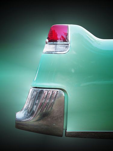 Amerikaanse klassieker Coupe Deville 1955 achter