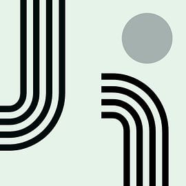 Arc-en-ciel Paysage Rétro Abstrait sur Mad Dog Art