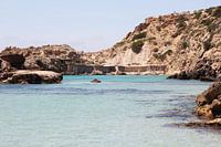 Uitzicht over zee op Ibiza