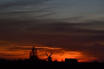 Windmolen Visvliet, Groningen, Nederland
