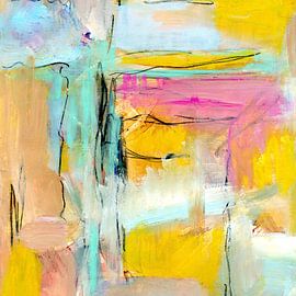 Colour song 3 Turquoise Yellow Green by Claudia Gründler