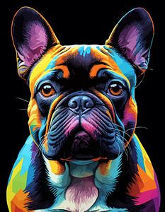 Französische Bulldogge Pop Art