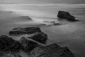 Rock in the surf by Sjors Gijsbers