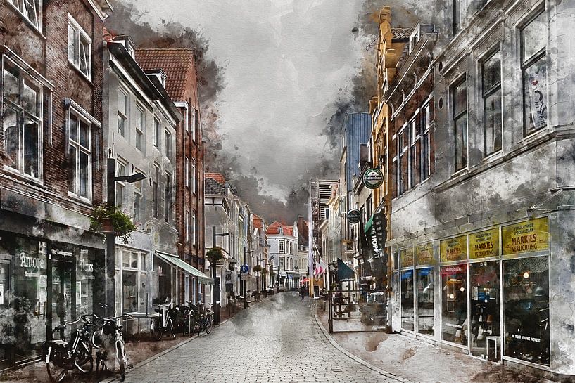 Walstraat à Vlissingen (Zélande) (œuvre d'art) par Art by Jeronimo