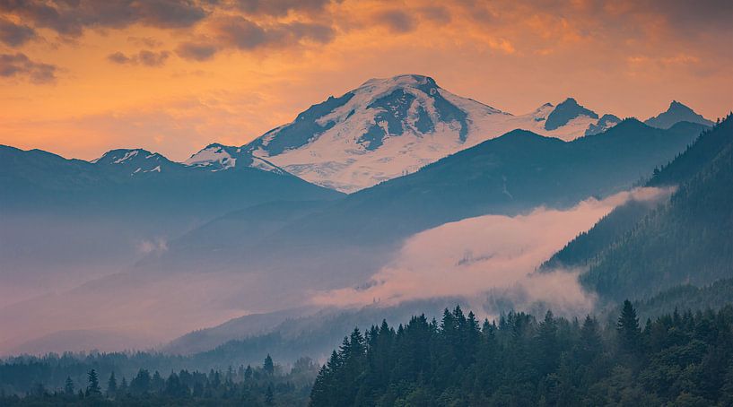 Sunrise Mount Baker, Washington State, United States by Henk Meijer Photography