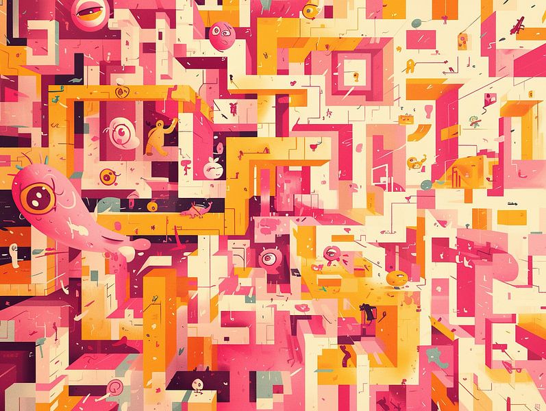 Plongée dans le labyrinthe rose par La collection ARTEO