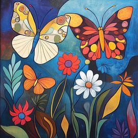 Butterflies and flowers by Jutta Maria Pusl