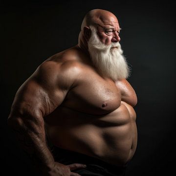 Bodybuilder met baard van BEARpictureart