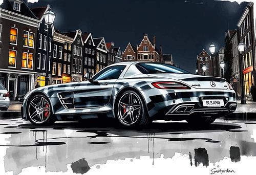 Mercedes-Benz SLS AMG - Europese stad