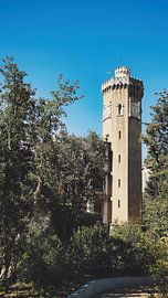 Zonnige Lissabon Straat met Kleurrijke Gebouwen van Chris Snoek