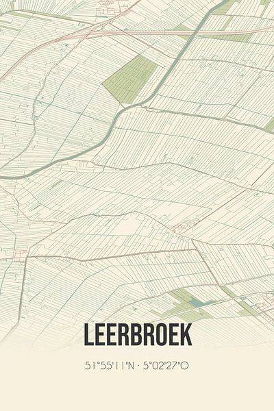 Vintage map of Leerbroek (Utrecht) by Prints of Place