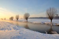 Picturesque winter landscape in the Netherlands