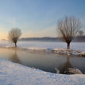 Picturesque winter landscape in the Netherlands by Ruud Morijn