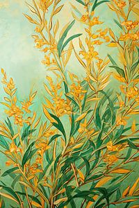 Goldener Oleander | Jugendstil Blumen