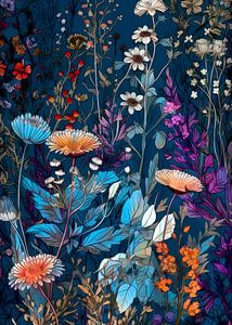 Blumen und Blätter Natur Kunst