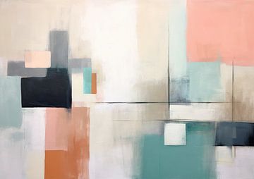 Pastel Abstract | Today | Pastel Abstract van Blikvanger Schilderijen