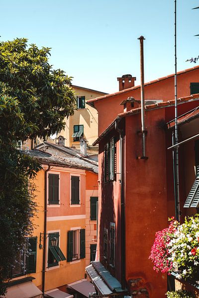Colorful houses in Positano by Liz Schoonenberg