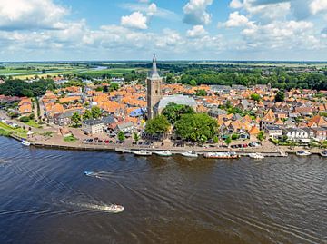 Luchtfoto van historisch Hasselt in Nederland van Eye on You