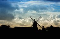 Hollandse landschap met molen van Jan Brons thumbnail