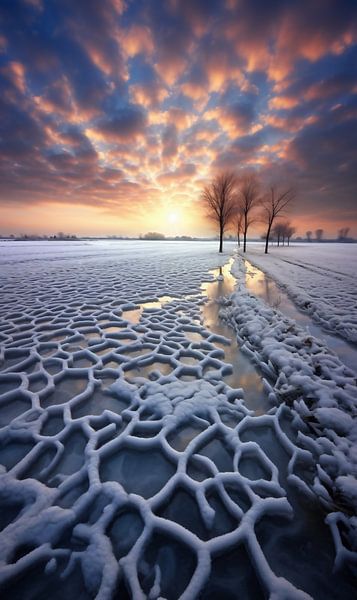Goldene Stunde im Winter von fernlichtsicht