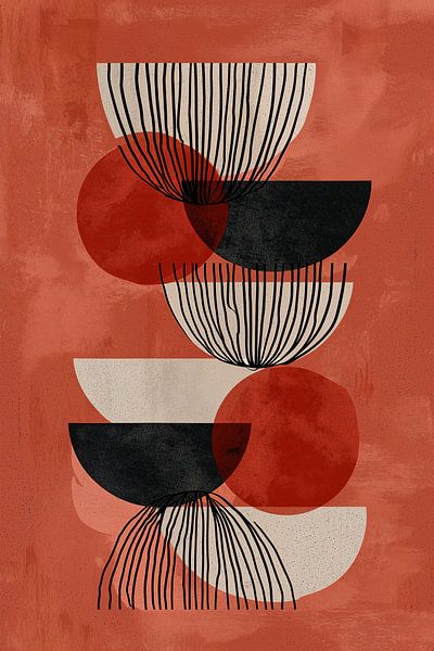Formes abstraites de bols japonais en terre cuite n° 3 par Studio BB