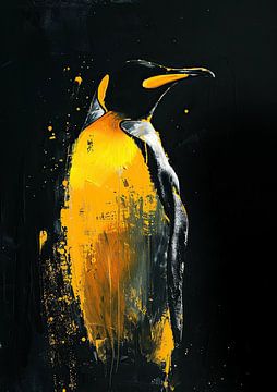 Schilderij Pinguïn Abstract van Kunst Kriebels