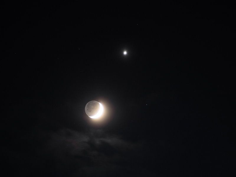 The Moon And Venus Are Shining by Mr White Takes Pictures