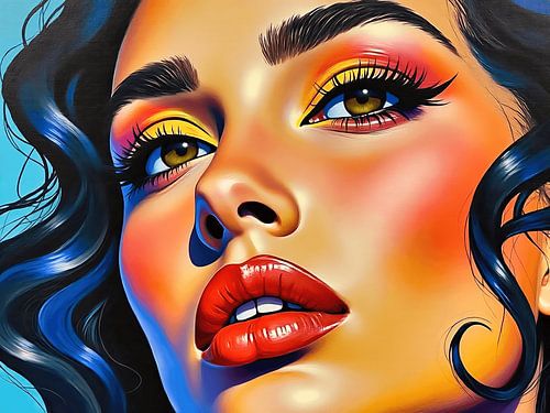 Surrealist portrait woman