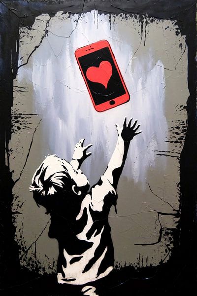 Child reaches for digital love by Imperial Art House