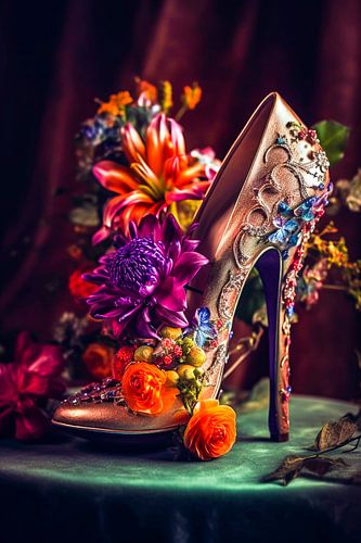 Flowery High Heels