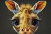 Bébé girafe mignon sur Bert Nijholt