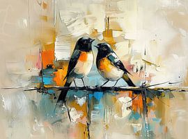 Woonkamer van Abstract Schilderij