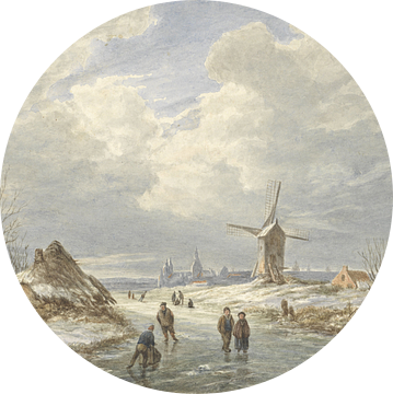 Wintergezicht, Matthijs Maris, naar Barend Cornelis Koekkoek