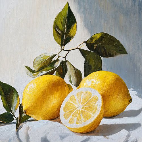 Three lemons in gentle harmony