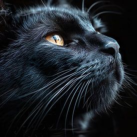 zwarte kat van PixelPrestige