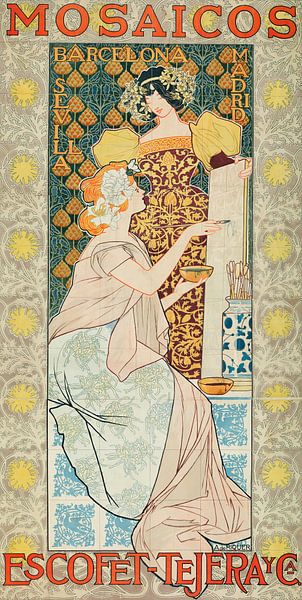 Alexandre de Riquer, Escofet-Tejera und CA-Mosaiken, 1900 von Atelier Liesjes