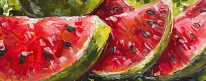 Schilderij Watermeloen van Blikvanger Schilderijen