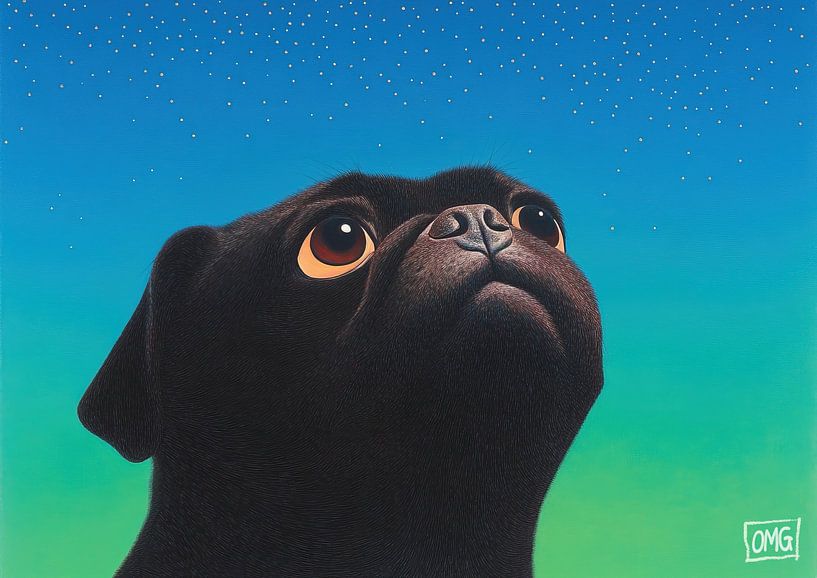 Kosmischer Mops von OMG Art