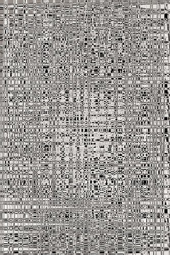 Lines and cogs in black and white