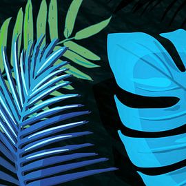 TROPICAL LEAVES & BLACK no3c5