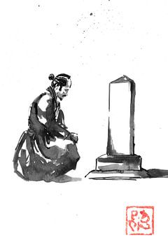 samurai grieving by Péchane Sumie