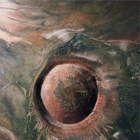 Crater volcanique Lanzarote vue aérienne sur Dave Adriaanse - Photography