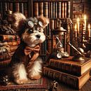 hondje met boeken van Bernhard Karssies thumbnail